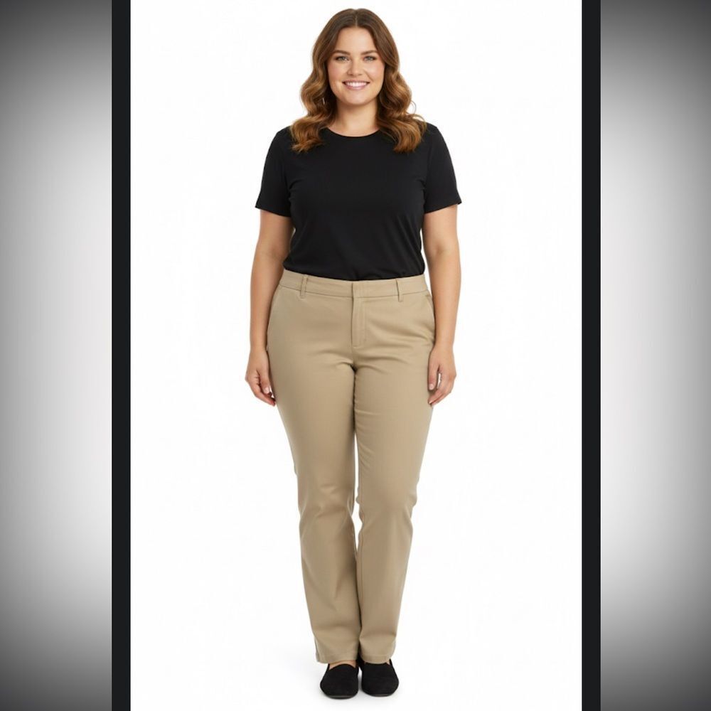NWOT Dickies crafted for Women tan khakis, Slim fit, size 16 R